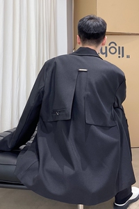 冬季复式设计个性金属潮流宽松百搭休闲西服外套A246-3725-P135图片