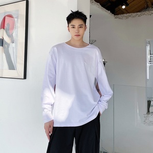 小众个性设计破洞袖时髦百搭宽松垫肩圆领长袖A261-2222-P60图片
