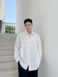 潮流褶皱设计气质百搭长袖衬衣A246-3714-P75，男装衬衫，电商A246