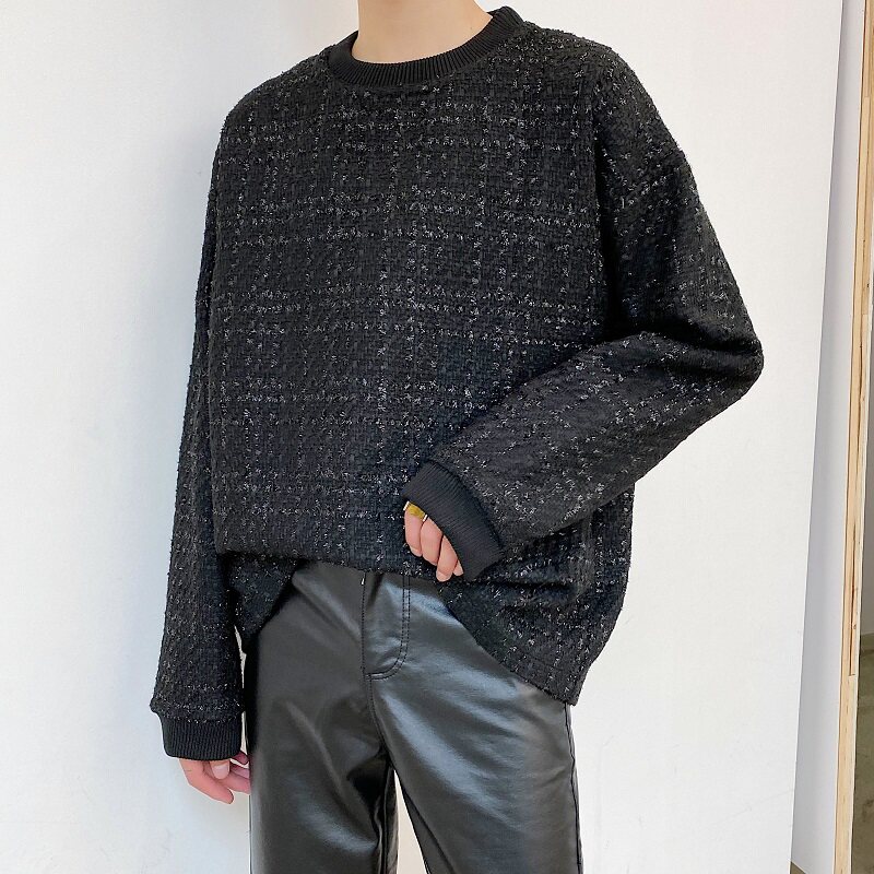 秋冬小香风气质花纹加厚长袖卫衣A246-9704-P75,男装卫衣,电商A246