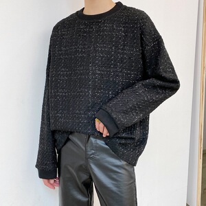 秋冬小香风气质花纹加厚长袖卫衣A246-9704-P75图片