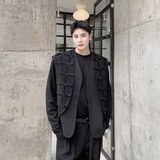 秋季韩版个性双层设计男马甲潮流定制面料痞帅百搭坎肩3671P95，男装背心/马甲，电商A246