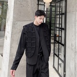 秋季韩版个性双层设计男马甲潮流定制面料痞帅百搭坎肩3671P95，男装背心/马甲，电商A246