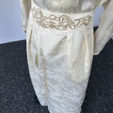 新中式山河刺绣缎面提花玉佩流苏设计阔腿直筒男女长裤6823P110，男装休闲裤，电商A246