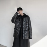 山本暗黑小众菱形刺绣绗缝绑带个性设计棉衣A261-2178-P125,男装棉衣,电商A246, 山本暗黑小众菱形刺绣绗缝绑带个性设计棉衣A261-2178-P125,男装棉衣,电商A246,