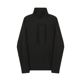 秋冬新中式肌理纹半高领盘扣男女长袖卫衣打底衫潮流复古3531P75，男装T恤，电商A246