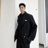 高端轻奢风个性激光切割不规则下摆宽松休闲西服外套3851-P135，男装西服，电商A246