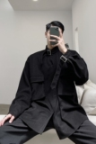 原创设计款立领袢带个性立体袋加厚毛呢料衬衣外套A261-9947-P95，男装衬衫，电商A246