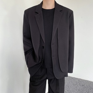 人夫感穿搭西装外套男秋季轻熟风英伦雅痞男装高级感正肩西服夹克图片