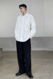 山本暗黑小众个性鱼骨袖设计简约时髦纯色长袖衬衣3836-P75，男装衬衫，电商A246