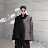 秋季个性立体绣花短款立领男女夹克外套复古潮流上衣2512P140，男装夹克，电商A246