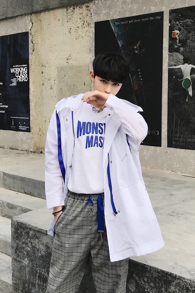 夏季百搭连帽长袖防晒男衬衣个性时尚潮男大气外套A261-509-P78,女装短外套,电商A246