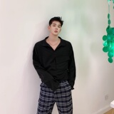 韩版休闲百搭小清新原创立领长袖T恤A246-3915-P60，男装T恤，电商A246
