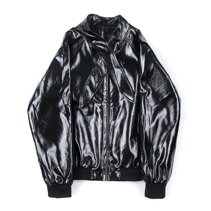 新款立领皮衣外套男宽松休闲百搭机车服夹克上衣A246-2159-P135,男装皮衣,电商A246