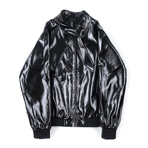 新款立领皮衣外套男宽松休闲百搭机车服夹克上衣A246-2159-P135图片