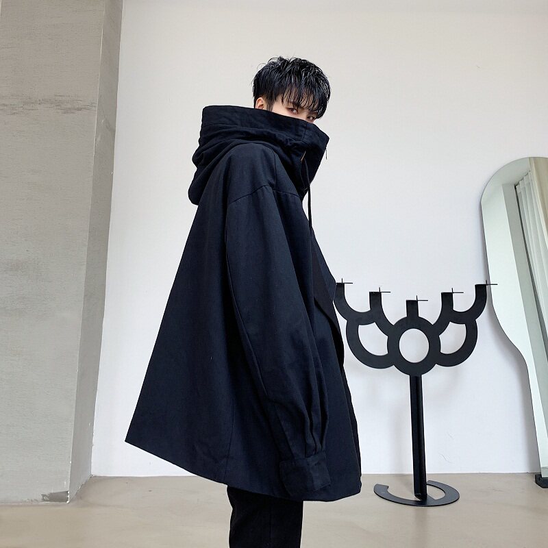 暗黑个性超大领帽多层次设计宽松夹克外套A261-3017-P135图片
