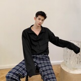 韩版休闲百搭小清新原创立领长袖T恤A246-3915-P60，男装T恤，电商A246