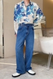 春季潮流个性毛边蓝色牛仔裤气质韩版百搭显腿长直筒仔裤ZK01P80，男装牛仔裤，电商A246