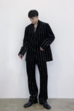 秀场设计款加厚韩绒亮钻竖条显瘦气质时髦套装西服9968-P125，男装西服，电商A246