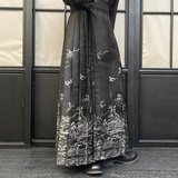 潮流缎面提花中式马面裙复古男女汉服A字百褶长裙2637P115，男装民族服装，电商A246
