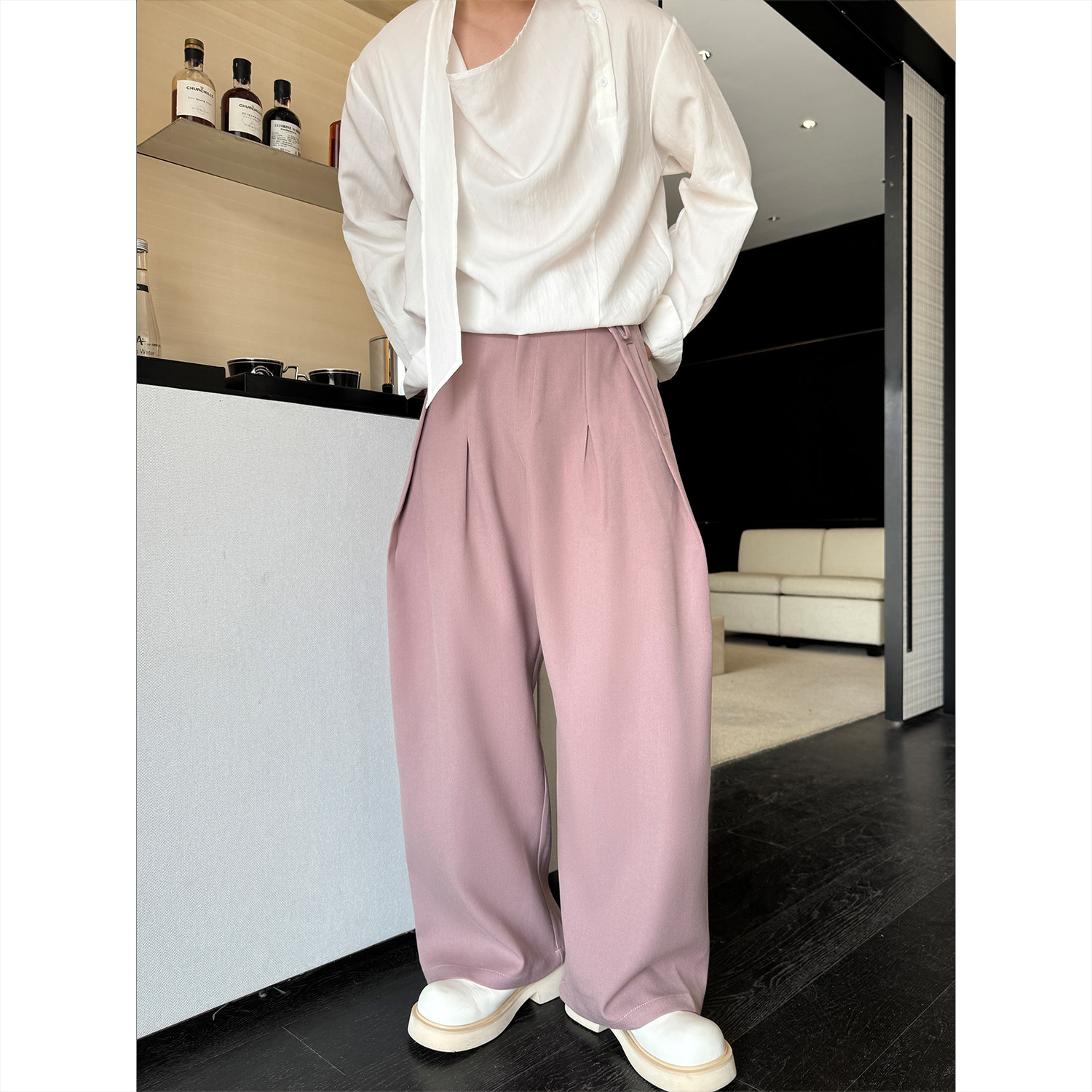 春季新款阔腿直筒休闲长裤5305P115,男装休闲裤,电商A246
