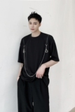 夏季小众个性链条挂件设计时尚潮流圆领短袖A261-9921-P55，男装T恤，电商A246
