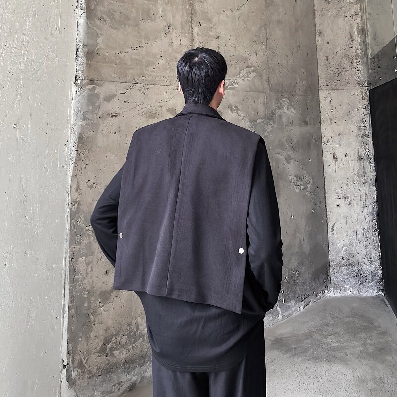 定制设计款简约百搭宽松休闲高级感痞帅马甲3673-P85,男装背心/马甲,电商A246