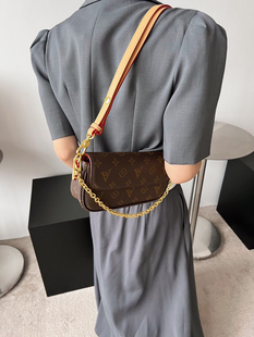 凯诗米娜新款真皮腋下包女高级感小众设计单肩斜挎手提麻将包包