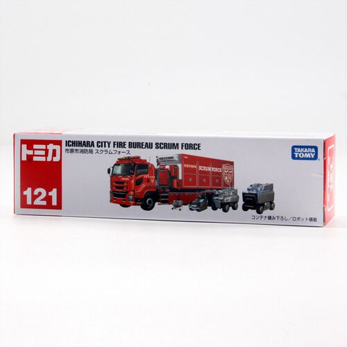 TOMY/多美卡合金仿真车模型长款121号市原市紧急出动消防车189398