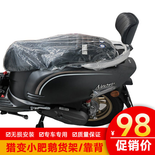 适用猎变摩托车小肥鹅尾箱架后货架改装载物架载人靠垫尾翼后靠背