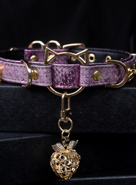 蛇纹镭射项圈脖戴多色可调节铃铛女m颈圈颈链项链