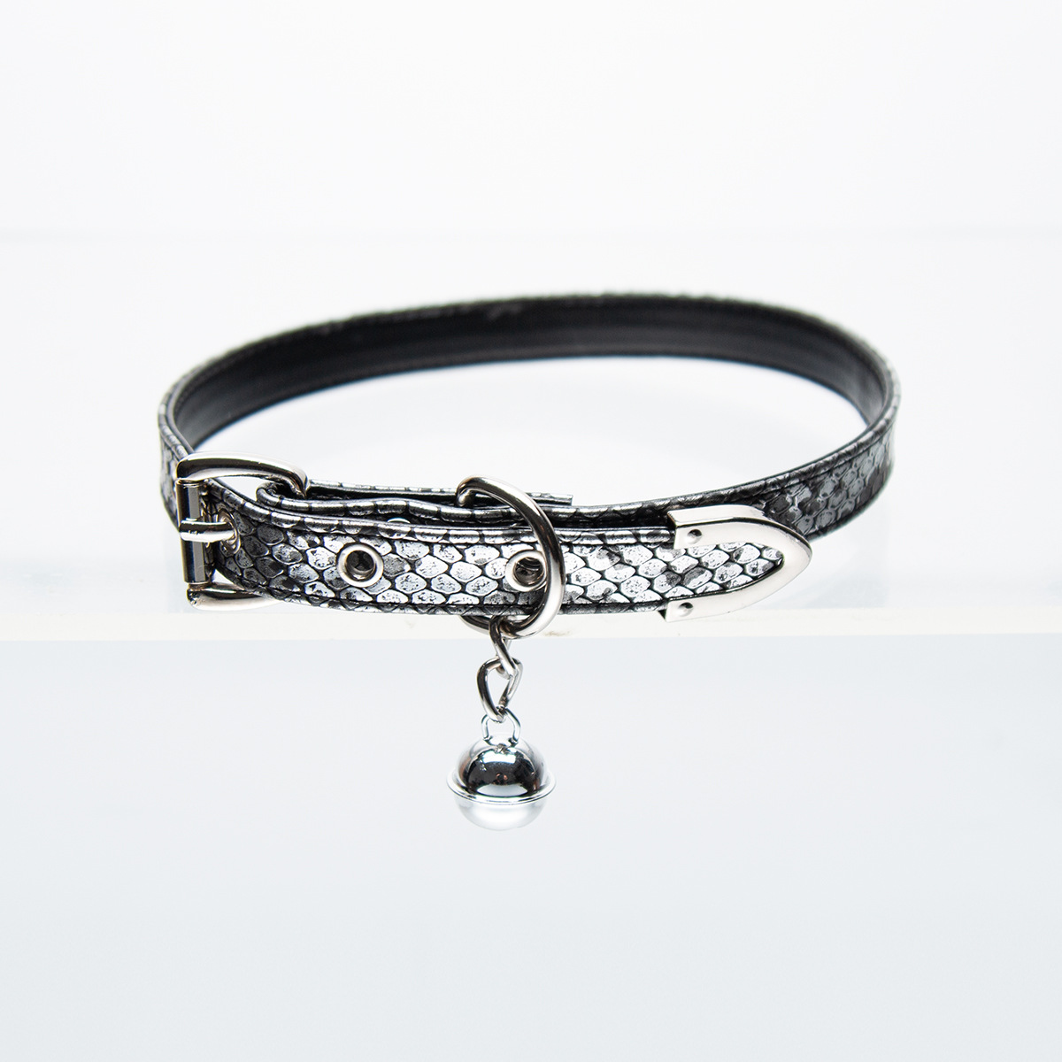 项圈choker亚文化puppy铃铛蛇皮纹定制刻字女m  K9