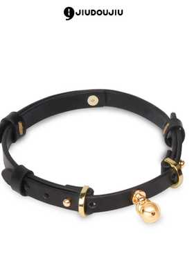 定制刻字颈链铃铛真皮