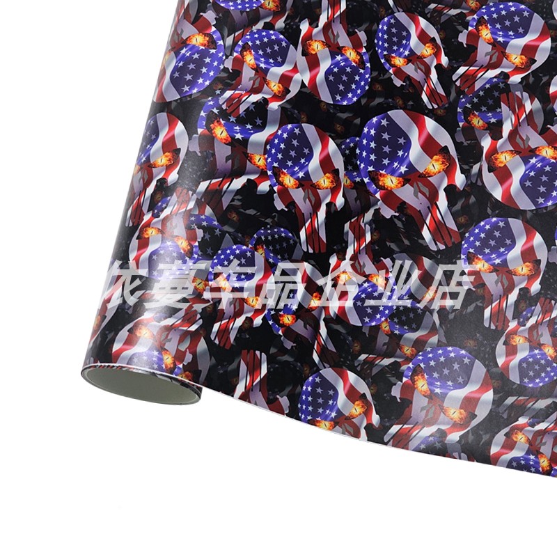 汽车涂鸦个性迷彩膜国旗贴纸改装改色膜家具玩具自行车滑板车摩托