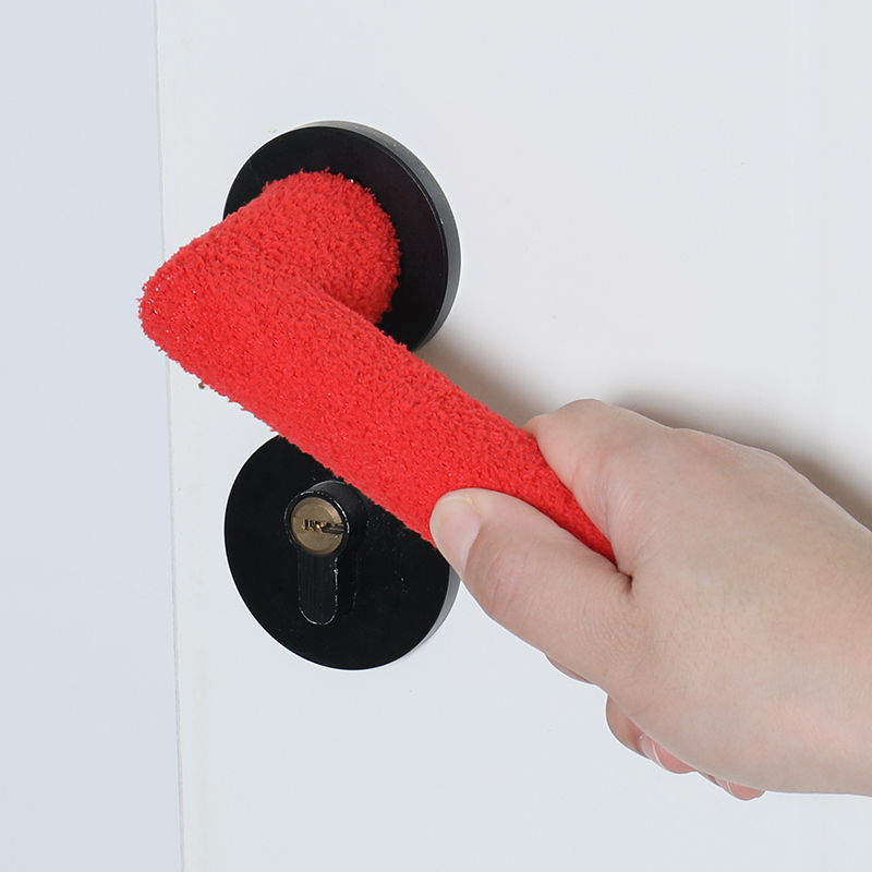 仿絨加長款門把手套冬季入戶