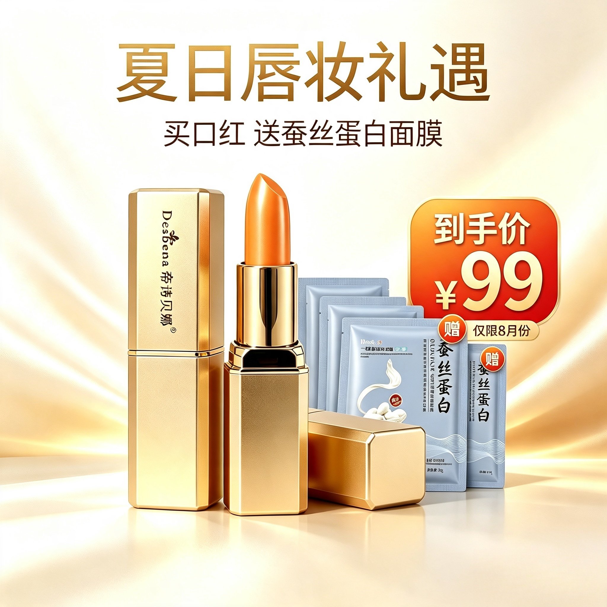 香蔻尔帝诗贝娜胡萝卜素口红持久保湿不易脱色防水学生款唇膏