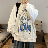 卫衣重磅套头春秋季 长袖 宽松T恤衫 潮牌无帽ins打底男士 衣服薄款 衫