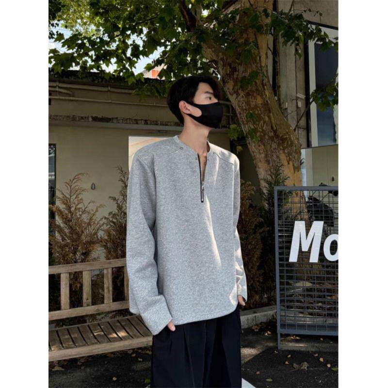 痞帅拉链高级铆钉t半坎肩男款美式重磅夏季无袖恤正肩感短袖背心