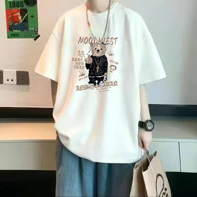 风夏季五分潮流圆领感2026