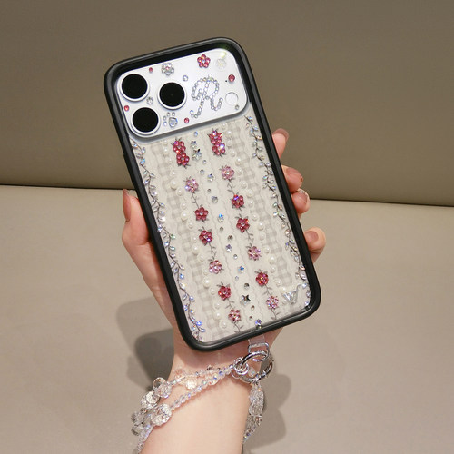 适用于iPhone18ProMax水钻手机壳小清新苹果17带钻闪16plus防摔15