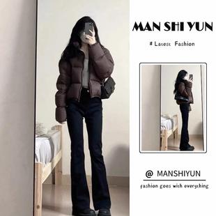 女 两件套装 冬装 搭配一整套轻熟高级感韩系又a又飒棉服外套牛仔裤