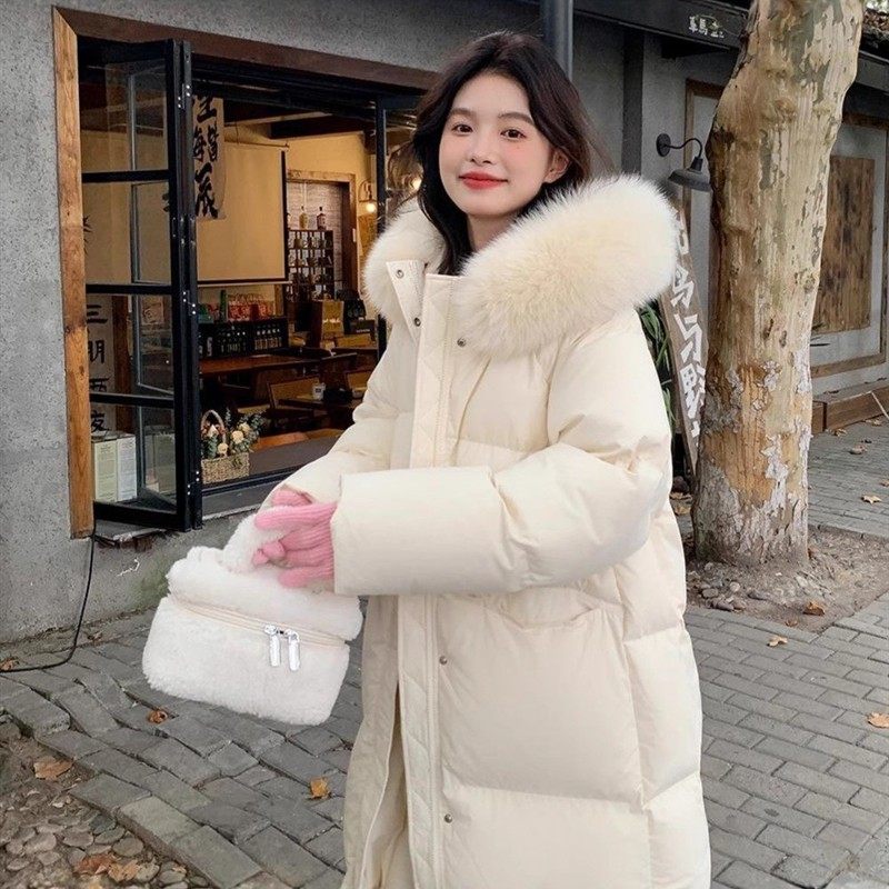 2025新款大毛领中长款加厚宽松小个子时尚休闲棉服女粉色棉衣,女装/女士精品,棉衣/棉服,淘宝优惠券,粉丝福利购,淘宝优惠卷