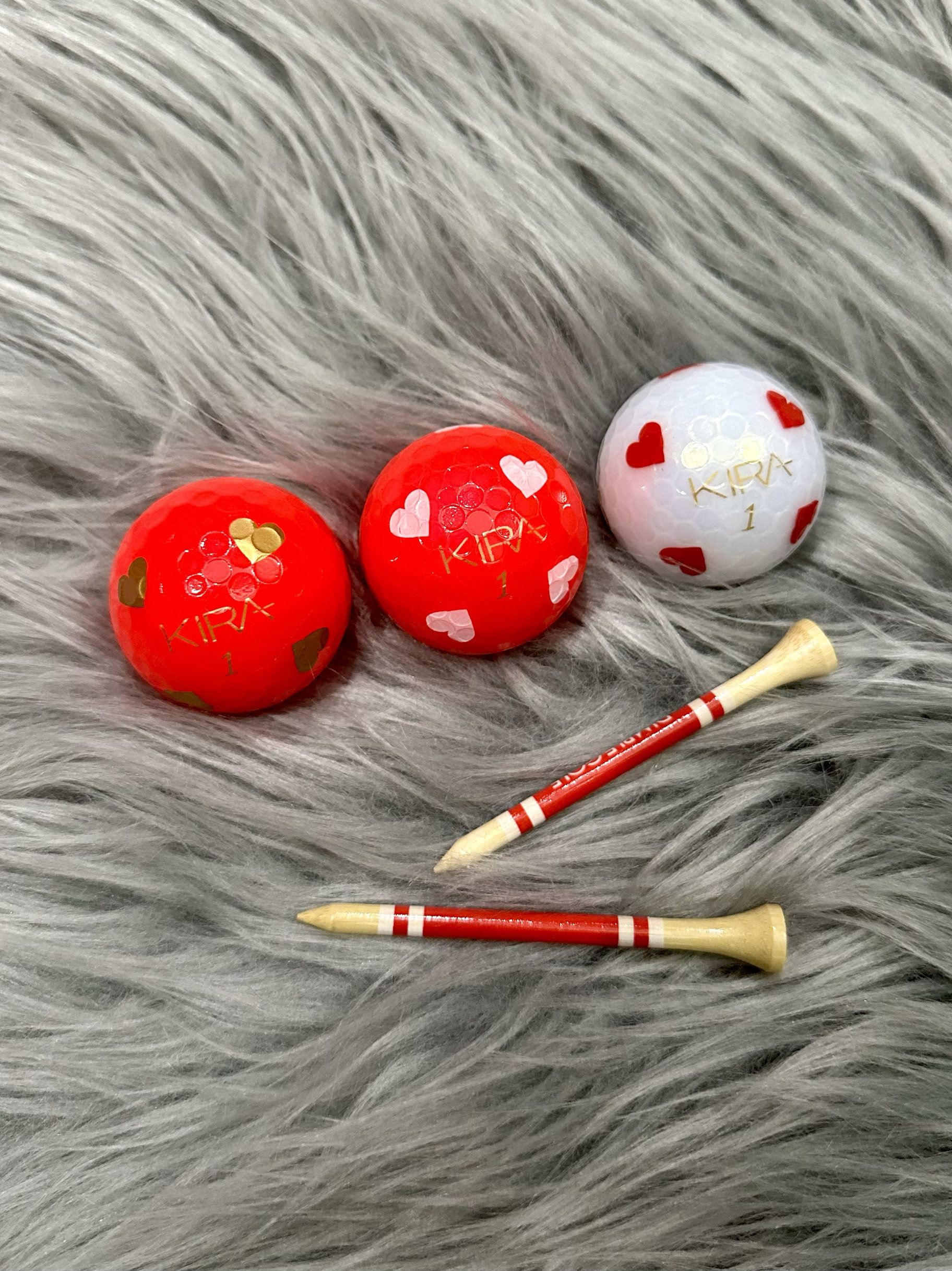 现货日本进口满天心爱心钻石红色系列组合高尔夫球限量版全新新球