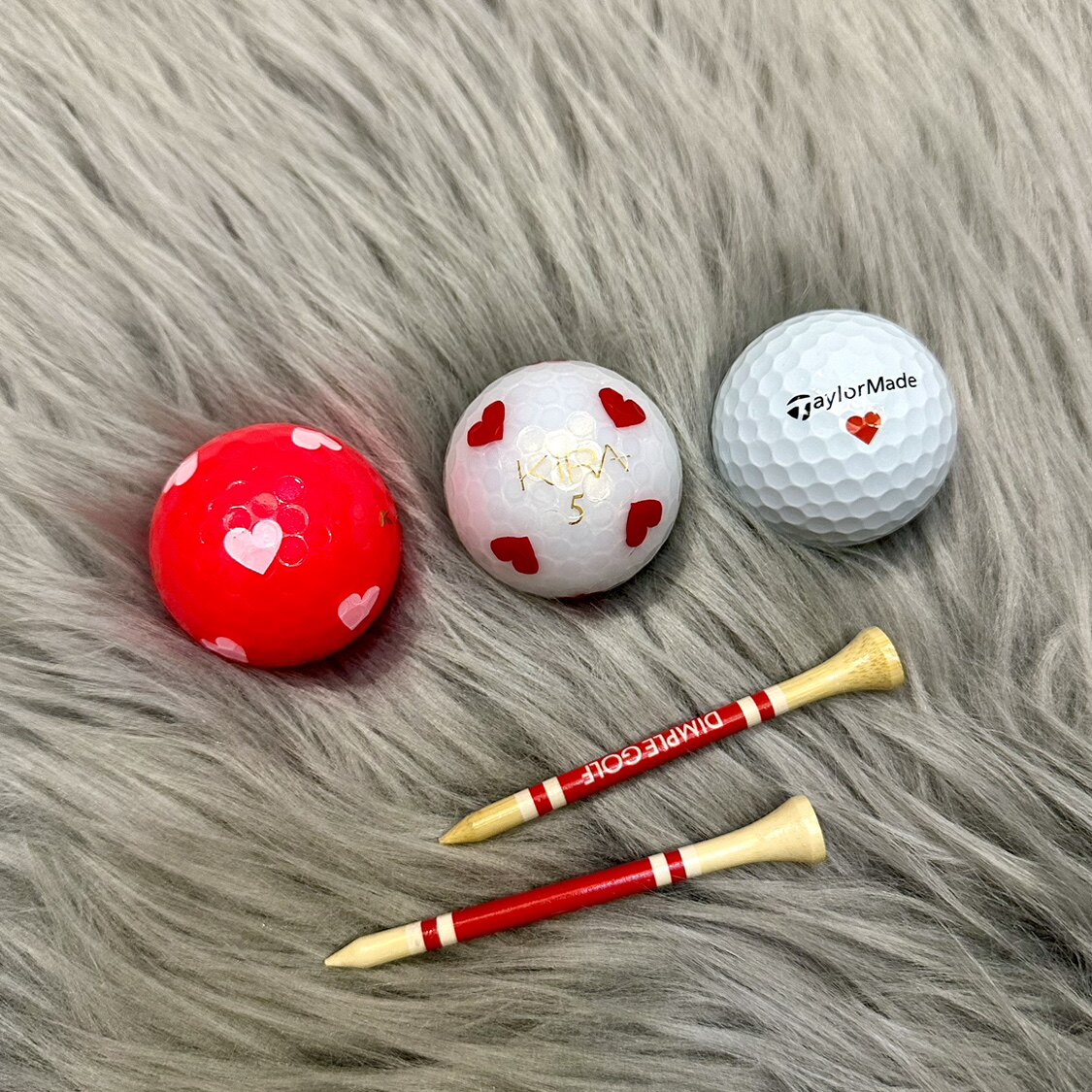 现货泰勒梅Taylormade限量版高尔夫球爱心vskira限定钻石满心新球