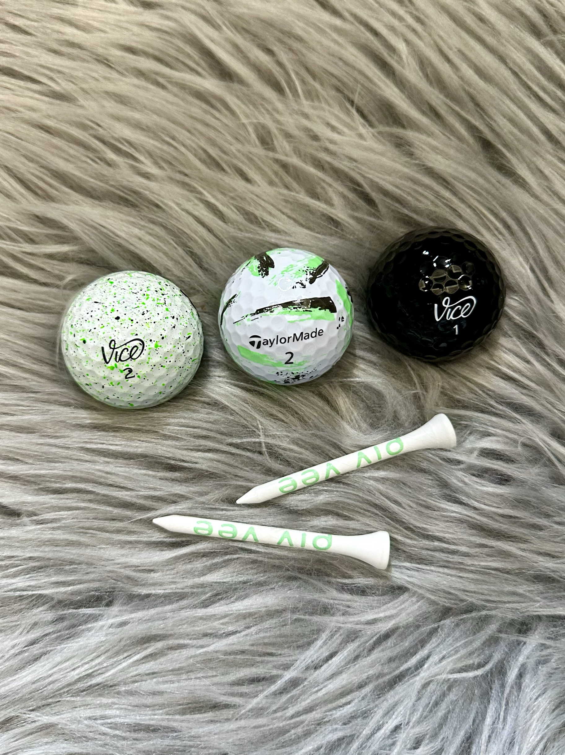 现货泰勒梅Taylormade涂鸦彩绘vs Vice黑限量版高尔夫球全新新球