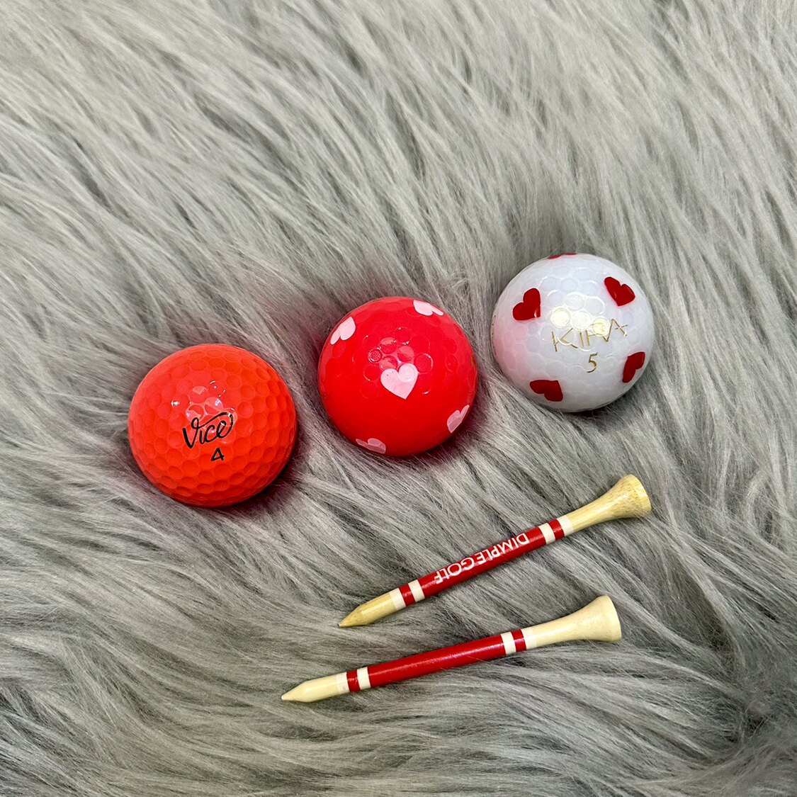 现货日本进口Kira钻石拼色爱心组合限量版高尔夫球vsvice全新新球