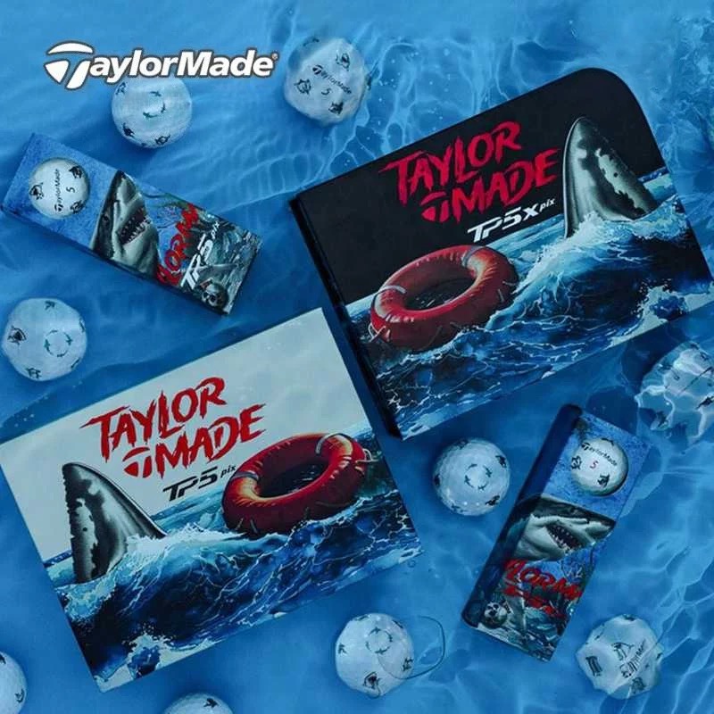 现货泰勒梅Taylormade 2025年海洋鲨鱼shark限量版高尔夫球新球