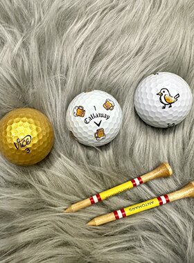 现货 Vicegolf&卡拉威&泰勒利斯 限量版大师赛金黄色高尔夫球新球