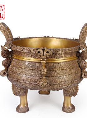 艺品江山精铜鼎玄关门厅商务开业