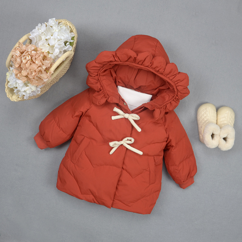 女童冬季加绒棉衣儿童羽绒棉服